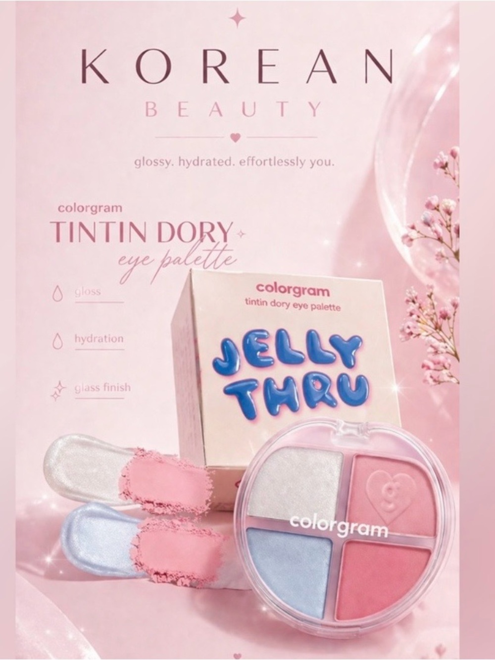 Colorgram Jelly Thru Tinton Dory 4 Color Eye Palette Shade 05 Fairy Dory NEW